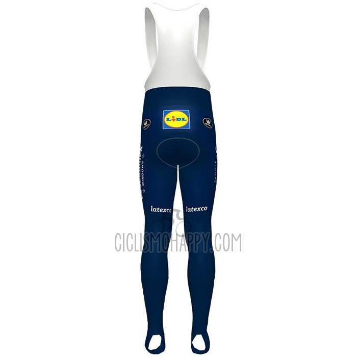 Deceuninck Quick Step Cycling Jersey Bib Tight 2021 Long Sleeve Blue